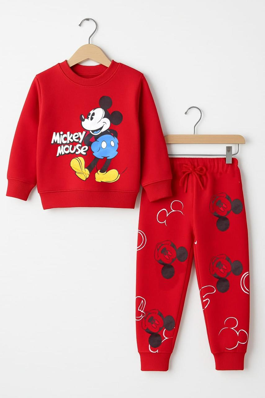 Boys' Mickey Mouse Red Sweatshirt and Jogger Set