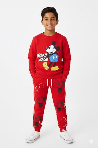 Boys' Mickey Mouse Red Sweatshirt and Jogger Set