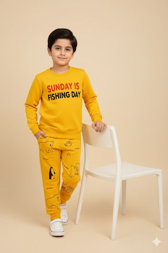 Sunday is Fishing Day" Arctic Friends Tracksuit